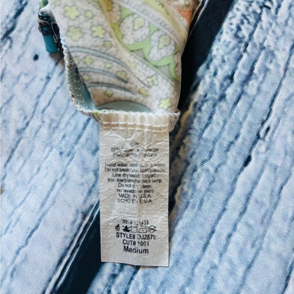 Paisley Wrap Dress in Blue and Orange - Picture 5 of 5